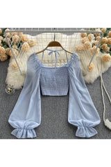 Chemisier court à pois et plis