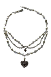 Preppy Schmetterling Herz Halskette