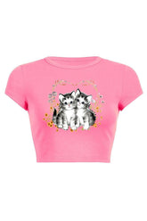 Preppy Cute Sweet Crop Top