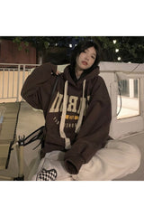 Fall Preppy Hoodies with Front Pockets