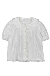 Preppy Lace Mesh Blouse