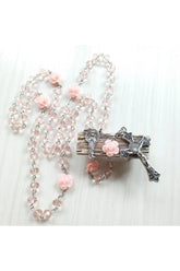 Preppy Rosa Rose Kristall Halskette