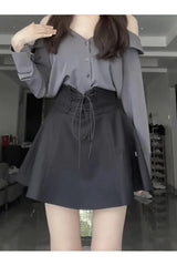 Ensemble jupe 2 pièces style preppy