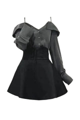 Ensemble jupe 2 pièces style preppy