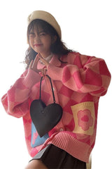 Oversize-Cardigan im Preppy-Stil für den Herbst