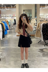 Chemise à rayures style preppy