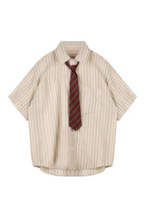 Chemise à rayures style preppy