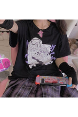 T-shirt esthétique punk sombre