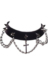 Punk Goth Cross Choker