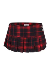 Punk Plaid Skirt and Crop Top Set