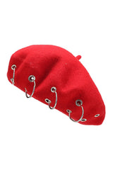 Béret Punk Rock avec anneau en fer