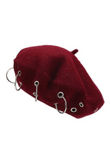 Béret Punk Rock avec anneau en fer