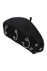 Punk Rock Iron Ring Beret