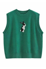 Fall Rabbit Patch Sweater Vest