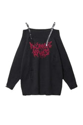 Fall Rebel's Script Oversized Sweater