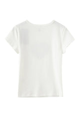 Weißes T-Shirt im Retro-Stil