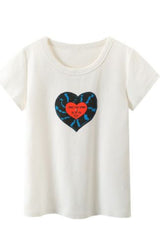 Weißes T-Shirt im Retro-Stil