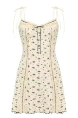 Ensemble robe fleurie à nœud rétro