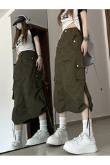 Retro Cargo Skirt with Pockets