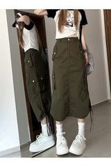 Retro Cargo Skirt with Pockets