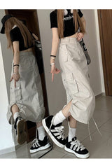 Retro Cargo Skirt with Pockets