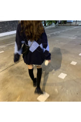 Fall Retro Collage Cardigan