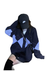 Fall Retro Collage Cardigan