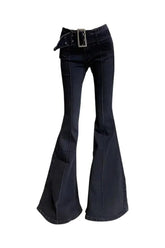 Jean bandage évasé rétro