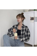 Retro Grunge Kariertes Hemd