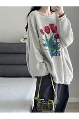 Pull tricoté rétro d'automne