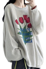 Pull tricoté rétro d'automne