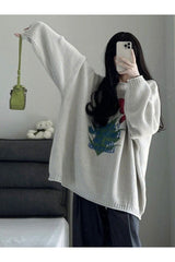 Pull tricoté rétro d'automne