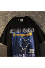 Kurzarm-T-Shirt „Retro Love“