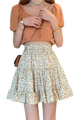 Retro Mini Ruffles Skirt