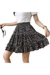 Retro Mini Ruffles Skirt