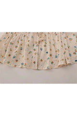 Retro Print Chiffon Blouse