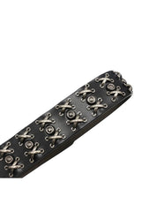 Ceinture homme en cuir véritable style cowboy à rivets