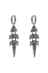 Boucles d'oreilles créoles à pendentif rivets