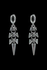 Boucles d'oreilles créoles à pendentif rivets