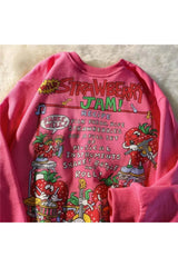 Rose Red Cartoon Sweatshirt