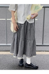 Ruffled Floral Lolita Long Skirt