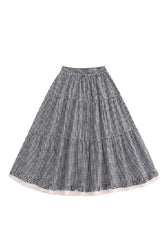 Ruffled Floral Lolita Long Skirt