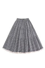 Ruffled Floral Lolita Long Skirt