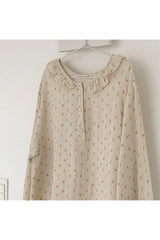 Robe de nuit à volants