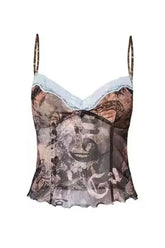 Sexy rückenfreies Camisole-Top aus Spitze