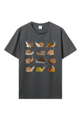 Snail Graphic Cotton T-Shirt