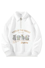 Fall Solid Chic Letter Print Zip Hoodie