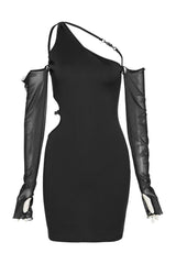 Solid Color Elastic Party Dress