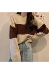 Herbst Frühling Schwarzer Strickpullover