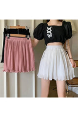 Spring Pleated Schoolgirl Mini Skirt